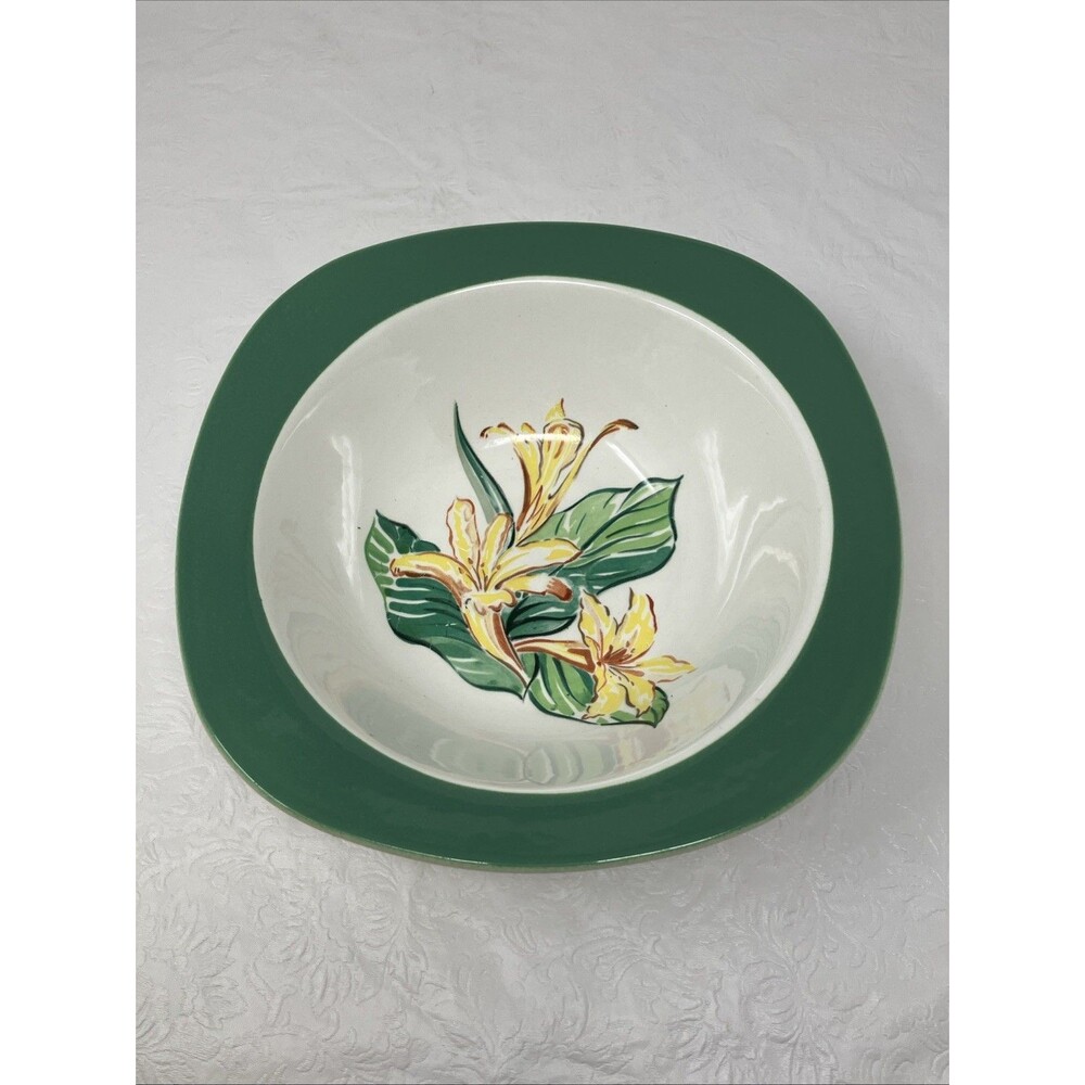 Taylor Smith & Taylor Conversation DAYLILY Round Serving Bowl 9” Rimmed